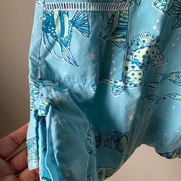 Lilly Pulitzer Vintage Blue  Fish Print Shift Dress - Picture 3 of 5